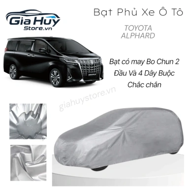 Bạt phủ Toyota Alphard vải dù tráng bạc chống mưa nắng, hộp đựng, giá 999.000 VND