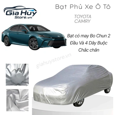 Bạt Phủ Toyota Camry Vải Dù Tráng Bạc Chống Mưa Nắng và Hộp Đựng - Giá 700k