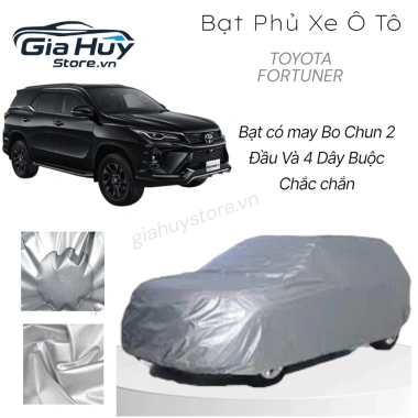 Bạt Phủ Toyota Fortuner Vải Dù Tráng Bạc Chống Mưa Nắng - Kèm Hộp Đựng - 800k