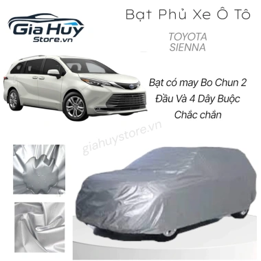 Bạt Phủ Toyota Sienna Vải Dù Tráng Bạc Chống Mưa Nắng, Kèm Hộp Đựng - Giá 999.000 VND