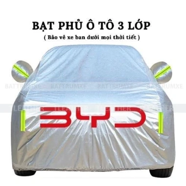 Bạt Phủ Xe BYD ATTO SEAL DOLPHIN HAN M6 SEALION 3 Lớp Cao Cấp Chống Nắng, Nước, Xước