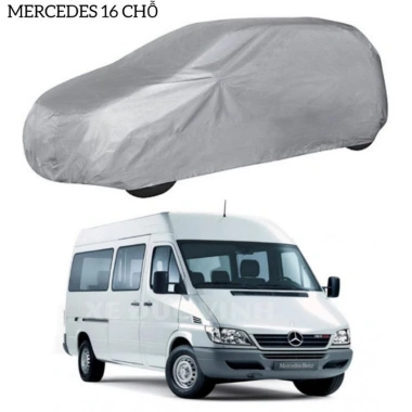 Bạt phủ xe ô tô MERCEDES 16 chỗ MB100 MB140 vải dù tráng bạc chống mưa nắng, kèm hộp đựng tiện lợi - Giảm giá 19% Bạt phủ xe ô tô MERCEDES 16 chỗ MB100 MB140 vải dù tráng bạc chống mưa nắng, kèm hộp đựng tiện lợi - Giảm giá 19%