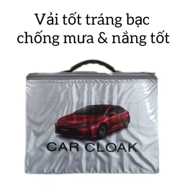 Bạt phủ xe ô tô Toyota Corolla Altis vải dù tráng bạc chống mưa nắng, kèm hộp đựng – 700.000₫