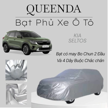 Bạt Trùm Kia Seltos Vải Dù Tráng Bạc Chống Mưa Nắng - Kèm Hộp Đựng, Giá 700k