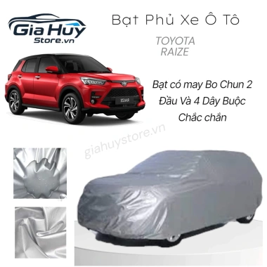 Bạt Trùm Xe Ô Tô Toyota Raize Vải Dù Tráng Bạc Chống Mưa Nắng - Hộp Đựng Cao Cấp 700k