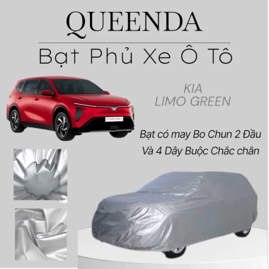 Bạt Trùm Xe Vinfast Limo Green Vải Dù Tráng Bạc Chống Mưa Nắng Kèm Hộp Đựng