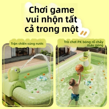 Bể bơi phao trẻ em gấp gọn, không lắp đặt, bể tắm ngoài trời - Giá ưu đãi 639,100₫