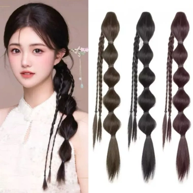 Bện Bong Bông Tóc Giả MAOYE66SY Kẹp Móng Vuốt Xoắn Bím Đuôi Ngựa Phần Mở Rộng Tóc Hanfu Thời Trang Giá Ưu Đãi 116.640