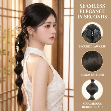 Bện Bong Bông Tóc Giả MAOYE66SY Kẹp Móng Vuốt Xoắn Bím Đuôi Ngựa Phần Mở Rộng Tóc Hanfu Thời Trang Giá Ưu Đãi 116.640