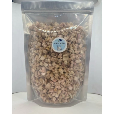 Bịch Lớn 500g Gà sấy khô, Viên rau xanh, Cá hồi, Gan, Trứng, Cá sấy khô cho chó mèo - Giá 137k 5