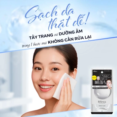 BIFESTA Khăn tẩy trang Perfect Clear 46 miếng - Làm sạch hoàn hảo, giảm giá 23% chỉ 146k 3