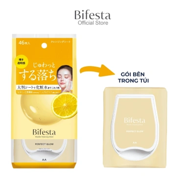 BIFESTA Khăn tẩy trang Perfect Glow 46 miếng - Dưỡng da tươi sáng, chỉ 146,291₫ 4