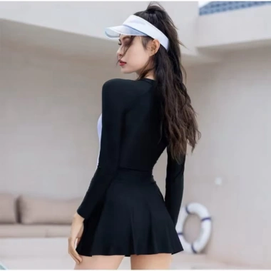 Bikini 1 mảnh tay dài chân váy xoè kèm quần trong – Giá 195.000đ, giảm 20%