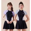 Bikini 1 mảnh tay ngắn phối xanh - Giá giảm 195.000đ, siêu nhẹ, thời trang bãi biển 2