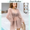 Bikini 2 mảnh Đồ Bơi Lưng Cao Dodo Fashion - Áo Choàng, Quần Nhún Cạp Cao, Che Bụng, Buộc Dây Sexy 4