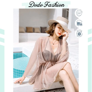 Bikini 2 mảnh Đồ Bơi Lưng Cao Dodo Fashion - Áo Choàng, Quần Nhún Cạp Cao, Che Bụng, Buộc Dây Sexy 8