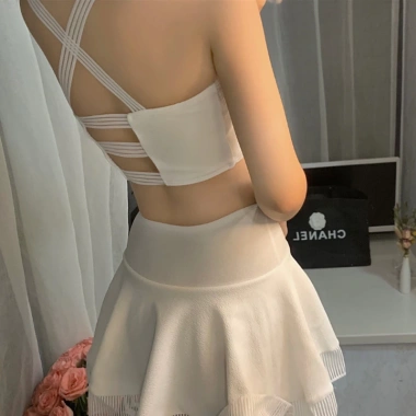 Bikini 2 Mảnh Váy Rời Đồ Bơi Voan Nơ Ngực Pikini Sexy Cao Cấp Áo Tắm Đi Biển Nữ Kín Đáo Che Mông Giấu Bụng LIZ-V323.2 9