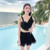 Bikini 2 Mảnh Váy Rời Đồ Bơi Voan Nơ Ngực Pikini Sexy Cao Cấp Áo Tắm Đi Biển Nữ Kín Đáo Che Mông Giấu Bụng LIZ-V323.2 12