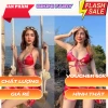 Bikini áo tam giác, quần xịp luồng dây, kèm khăn voan quấn quực xinh, giá ưu đãi 199k