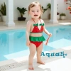 Bikini Aqua-baby Girl Nơ Dưa Hấu Đi Biển Mùa Hè Bộ Đồ Tắm Dễ Thương Điều Chỉnh