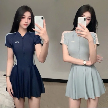 Bikini nữ HHQC BKN54 tay ngắn, váy xòe che khuyết điểm, thể thao năng động 159k