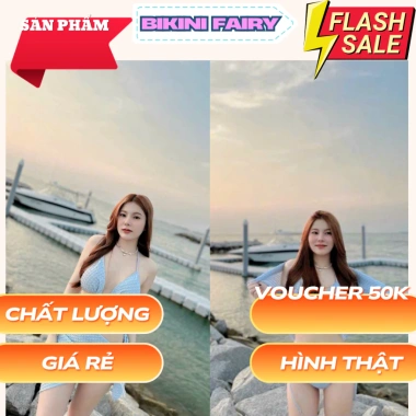 Bikini sét 3 món kèm khăn cột - Thời trang, chất liệu co giãn, giảm còn 199k
