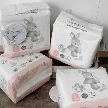 Bỉm Momo Rabbit Nội địa Hàn Quốc dán/quần size S36/M32/L30/XL28 giảm giá 300k