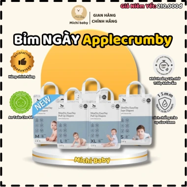 Bỉm Ngày Applecrumby Slimdry Mini Pull Ups Cho Bé S‑XXL, Giá 210.000 VNĐ Michi Baby
