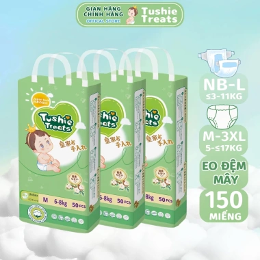 Bỉm quần Tuhsie Treats Nhật Bản, giữ mông bé khô thoáng NB 3XL - 105.000 VND