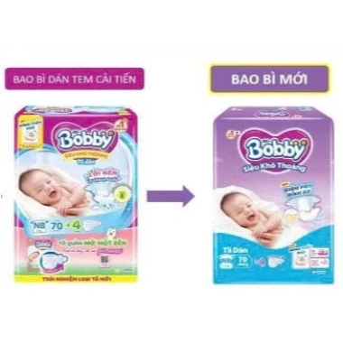Bỉm tã dán Bobby NB70+4 74 miếng cho bé 3‑5kg - Giá ưu đãi 187.500₫ Baby Miki LA 3 Bỉm tã dán Bobby NB70+4 74 miếng cho bé 3‑5kg - Giá ưu đãi 187.500₫ Baby Miki LA 3