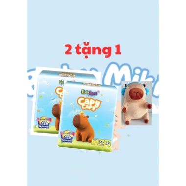 Bỉm/Tã BabyLove Capy M56+4 L52 XL48 XXL44 3XL34 4XL30 5XL26 - 130k, Quà Tặng 2