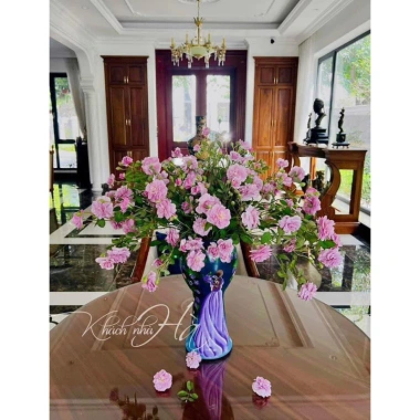 Bình cắm hoa 3D Gốm Bát Tràng hình cô gái màu tím - Gốm cao cấp, giá 345.000₫