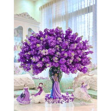 Bình cắm hoa 3D Gốm Bát Tràng hình cô gái màu tím - Gốm cao cấp, giá 345.000₫