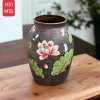 Bình Cắm Hoa Chum Miệng Rộng Thủ Công Gốm Bát Tràng Vẽ Tay Độc Đáo, Giá 450.000₫ 10