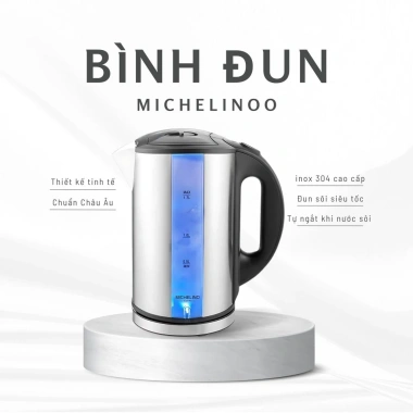 Bình đun siêu tốc 2 lớp Michelino 74.320 HHB-1.725 xám Nhập khẩu Đức giảm 18% 2