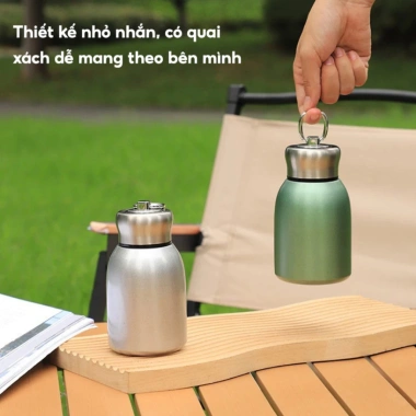 Bình Giữ Nhiệt Inox 304 Mini 300ml Có Quai Xách - Giá Rẻ 53900đ 8 Bình Giữ Nhiệt Inox 304 Mini 300ml Có Quai Xách - Giá Rẻ 53900đ 8