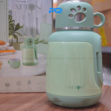 Bình giữ nhiệt inox 316L hình chân mèo 1L giữ lạnh 10h giữ nóng 24h Oyatton 9