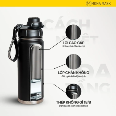 Bình Giữ Nhiệt NEVOR 523ml Thép Không Gỉ 304 An Toàn Chống Rò Rỉ Giá Cực Sấp 6 Bình Giữ Nhiệt NEVOR 523ml Thép Không Gỉ 304 An Toàn Chống Rò Rỉ Giá Cực Sấp 6