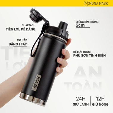 Bình Giữ Nhiệt NEVOR 523ml Thép Không Gỉ 304 An Toàn Chống Rò Rỉ Giá Cực Sấp 7 Bình Giữ Nhiệt NEVOR 523ml Thép Không Gỉ 304 An Toàn Chống Rò Rỉ Giá Cực Sấp 7