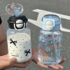 Bình Nước Dễ Thương RRLNMD Ống Hút Nhựa Di Động, Nắp Bật Lên, Chống Rò Rỉ, Kawaii Trẻ Em 51.000₫ 2