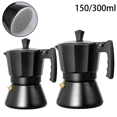 Bình Pha Espresso Moka Pot 150/300ml Siêu Nhẹ Dùng Được Bếp Từ Mayphacaphe_86