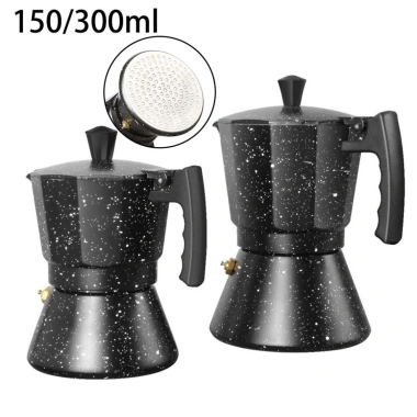Bình Pha Espresso Moka Pot 150/300ml Siêu Nhẹ Dùng Được Bếp Từ Mayphacaphe_86
