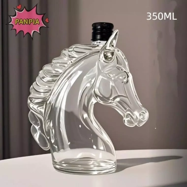 Bình thủy tinh hình ngựa khắc chai - Quà tặng độc đáo cho rượu Bourbon & Brandy, 217.800₫
