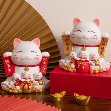 Bình Tiền Vinyl Lucky Cat Chống Sốc, Thay Đổi Dung Lượng Lớn, Đồ Trang Trí & Quà Tặng Học Sinh - Giá Ưu Đãi