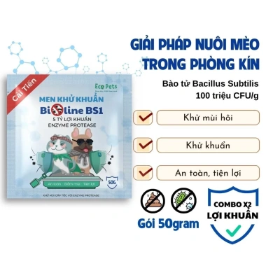 Bioline BS1 Men khử khuẩn cát vệ sinh mèo - Diệt mầm bệnh, mùi hôi, giảm 22% chỉ 32.000₫ 8