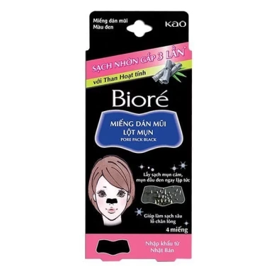 Bioré Miếng Dán Mũi Lột Mụn 4 Miếng - Giảm Mụn Nhanh, Giá Ưu Đãi 36.000 VND 4 Bioré Miếng Dán Mũi Lột Mụn 4 Miếng - Giảm Mụn Nhanh, Giá Ưu Đãi 36.000 VND 4