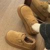 Birkenstock Cotton Giày Nữ Mùa Đông Lông Cừu Đế Dày Tăng Chiều Cao Bốt Tuyết 3