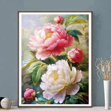 Blooming Hoa Mẫu Đơn Chữ Thập Chỉ Thêu Thêu Tay Kit DIY Phong Cách Mới 2.025 5 Blooming Hoa Mẫu Đơn Chữ Thập Chỉ Thêu Thêu Tay Kit DIY Phong Cách Mới 2.025 5