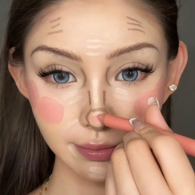 Blush Cream Fxzz Bút Hai Đầu Contouring Pen Đa Năng Stick - Phong Cách Mơ Hồng, Mở Rộng Thu Nhỏ