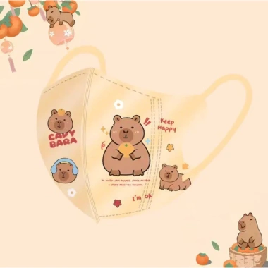 Bộ 10 khẩu trang Capybara siêu dễ thương cho bé 3-12 tuổi - Giá chỉ 16.000đ 4
